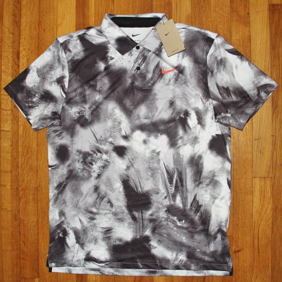 Nike Dri-Fit Tour Ombre Golf Polo Shirt Mens M L XL 2XL Black White - Picture 1 of 5